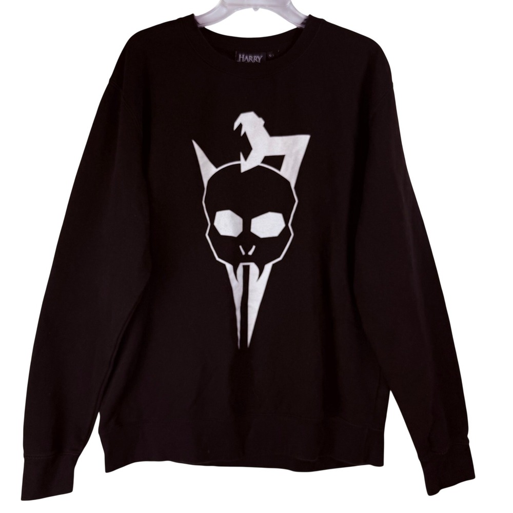Harry Potter Cursed Child Skull Graphic Sweatshirt Black Men's Large‎